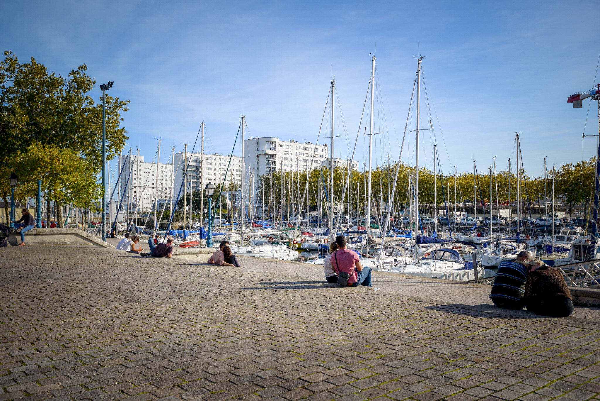 Lorient, le port de plaisance au centre-ville, quai des Indes.