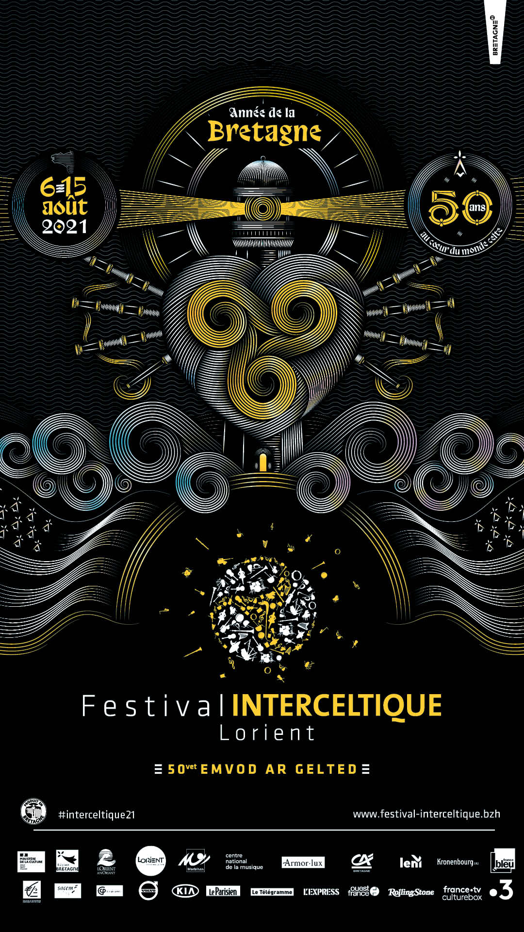 2021 poster of the lorient interceltic festival