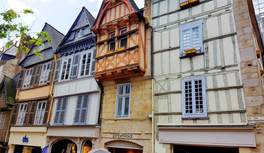©Catherine LE BAIL. Maisons à colombages à Quimper. Maisons à colombages à Quimper.
