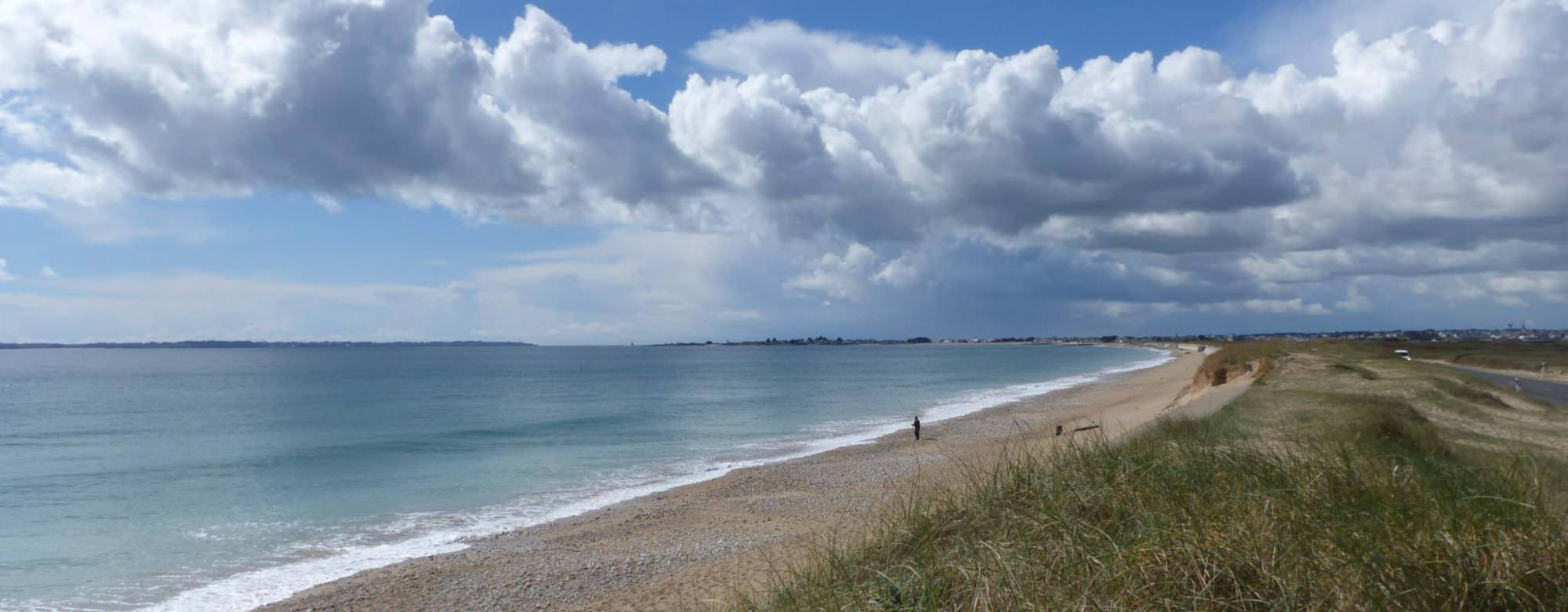 Grande plage et tombolo de Gâvres.