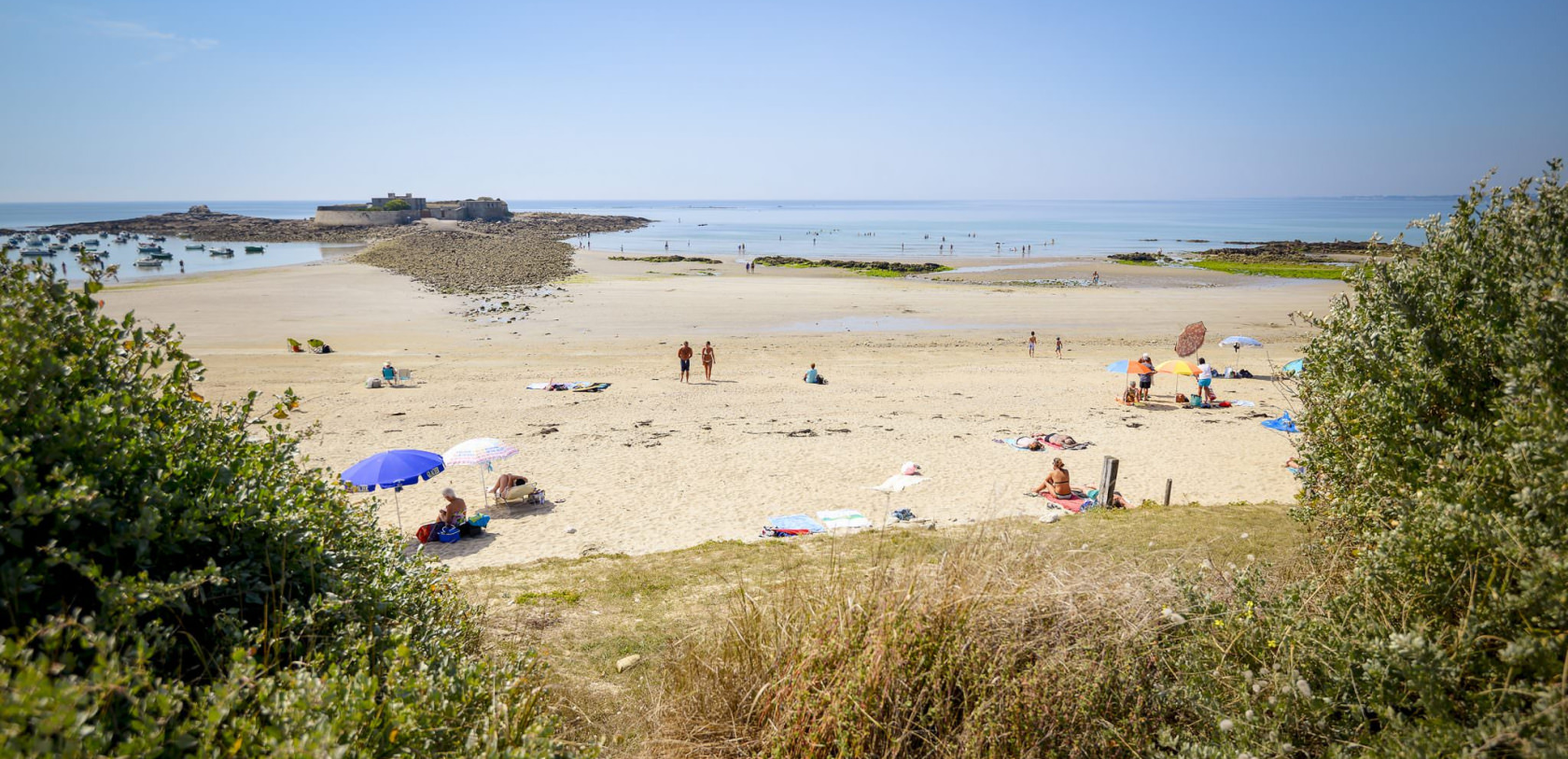 La plage du Fort-Bloqué à Guidel-Plages.