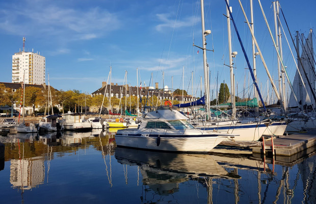 Le bassin à flots et le port de plaisance de Lorient